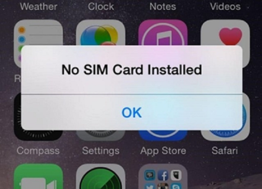 iphone says no sim